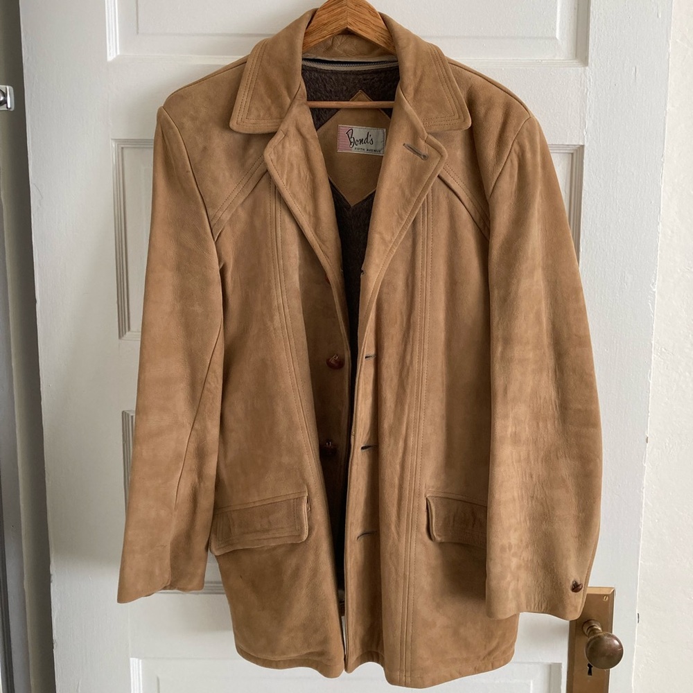 🧥 Vintage [Bond’s Fifth Avenue] Suede Lined Jacket, Size 38 READ